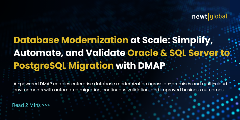 Database modernization at scale using DMAP to migrate Oracle and SQL Server databases to PostgreSQL with automation and continuous validation.