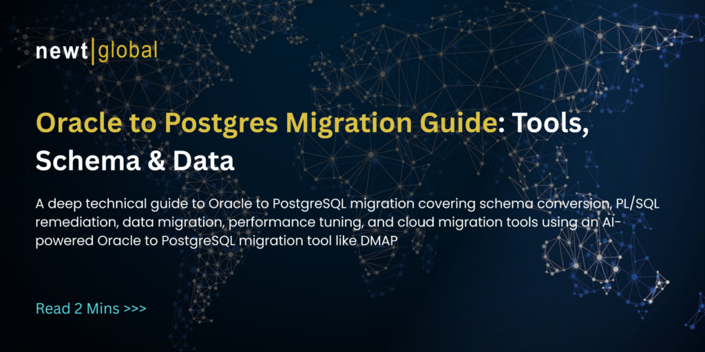 AI-powered Oracle to PostgreSQL migration tool converting schema, PL/SQL code, and data for enterprise cloud migration